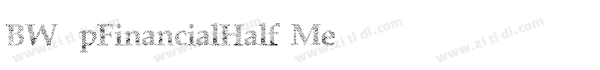 BW7pFinancialHalf Me字体转换 BW7pFinancialHalf Me字体转换